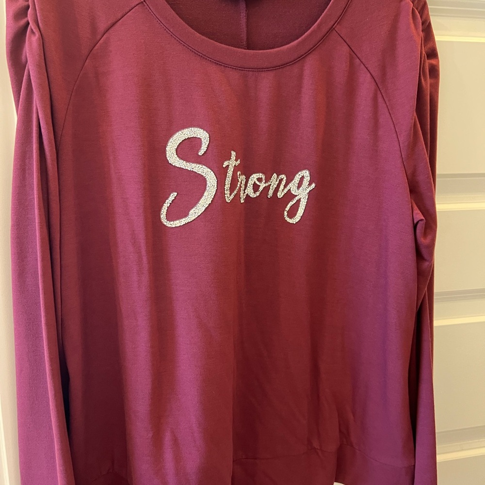 Lane Bryant Purple 'Strong' Blouse